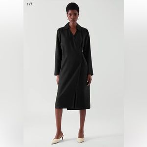 NWT Cos Black Tailored Wrap Dress
